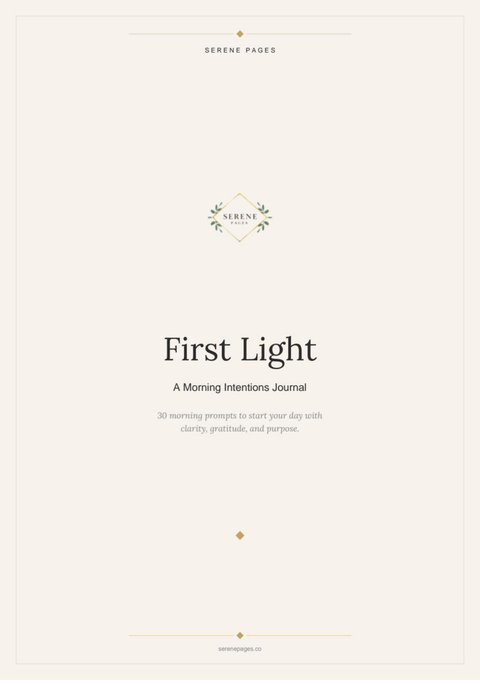 First Light — Morning Intentions Journal